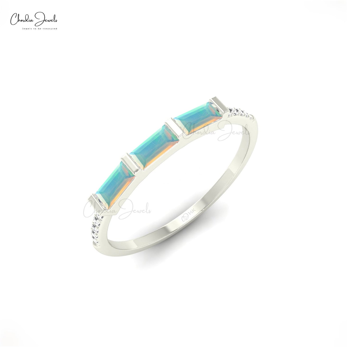 White Diamond Band Ring