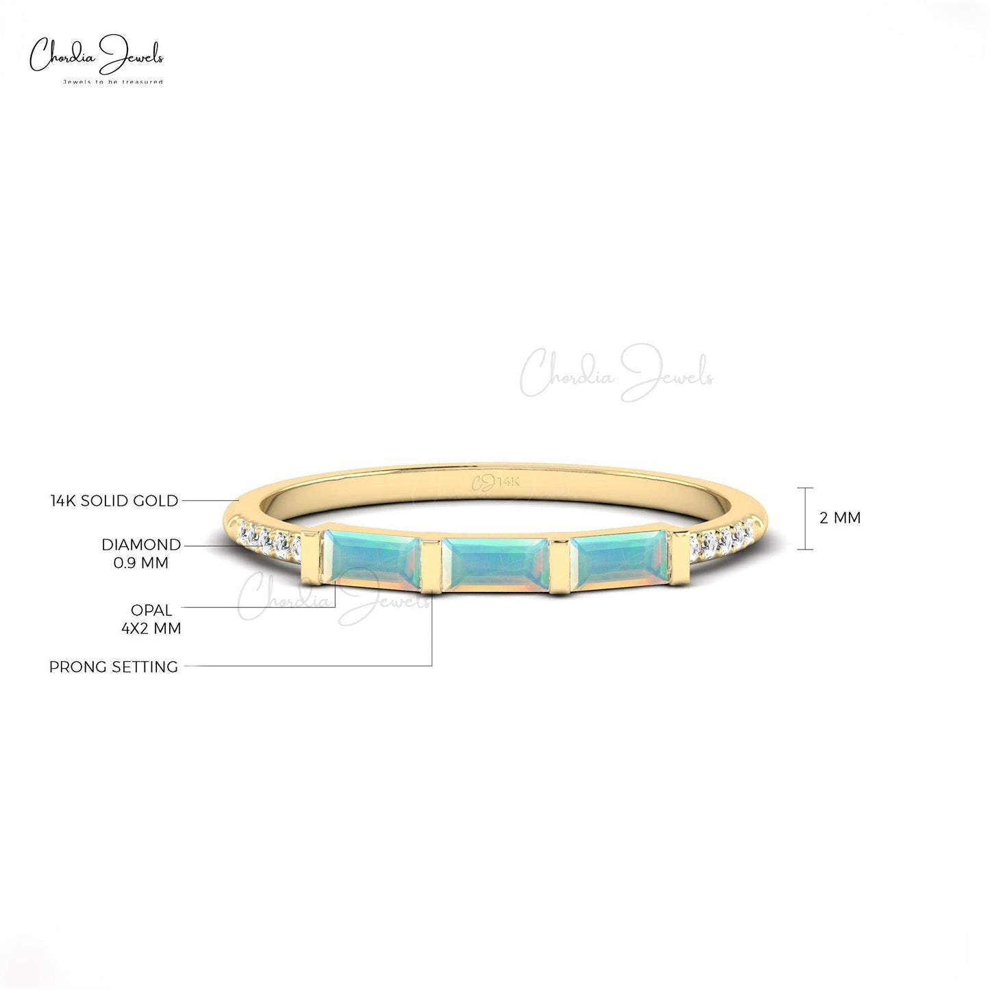 Baguette Stackable Ring