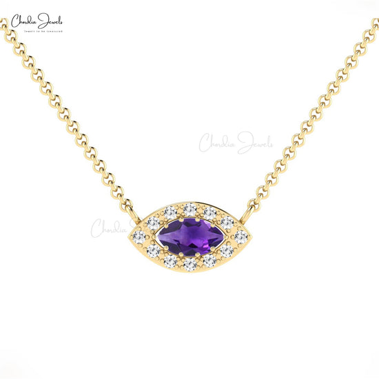 Load image into Gallery viewer, Purple Amethyst Halo Necklace
