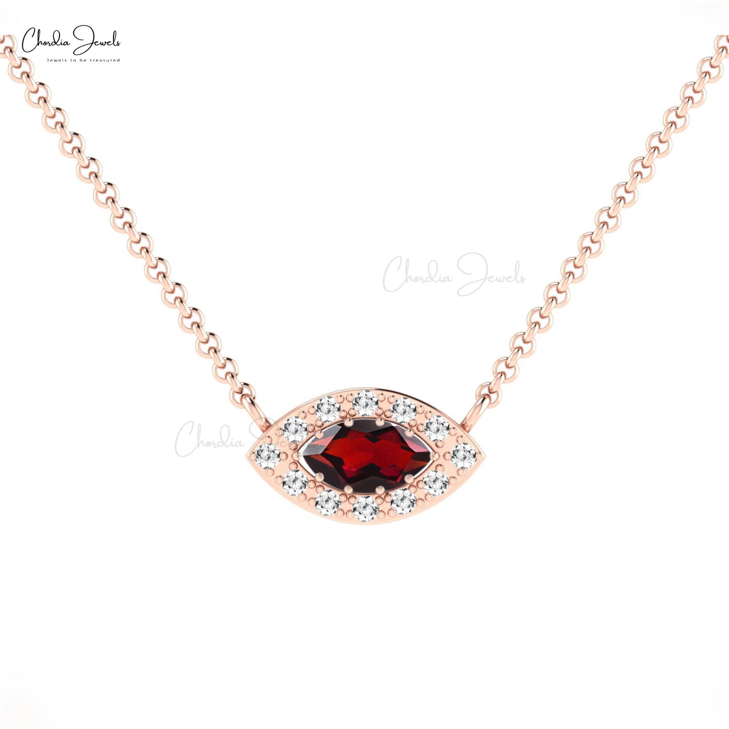 Diamond and Garnet Necklace
