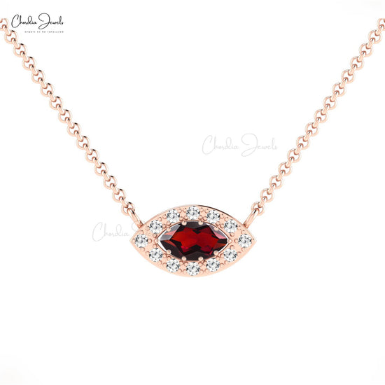 Diamond and Garnet Necklace