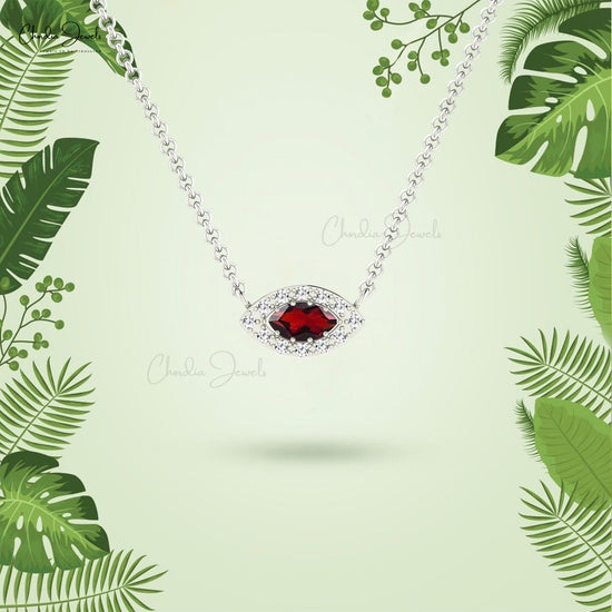 Diamond and Garnet Necklace