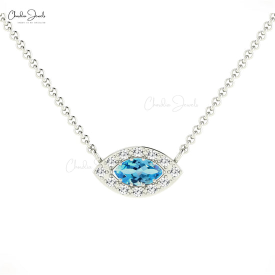 Swiss Blue Topaz Necklace