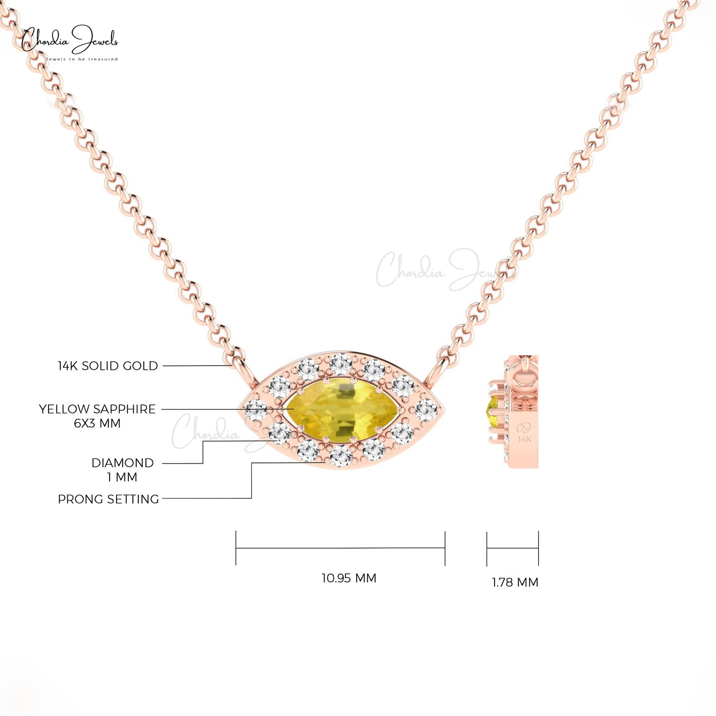 Yellow Sapphire Necklace