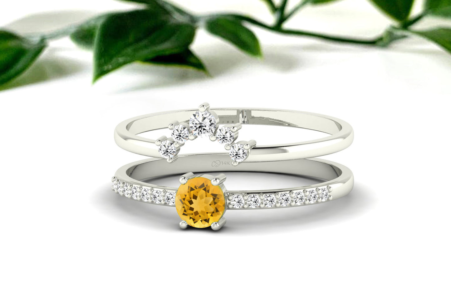 Load image into Gallery viewer, Natural Citrine Anniversary Ring
