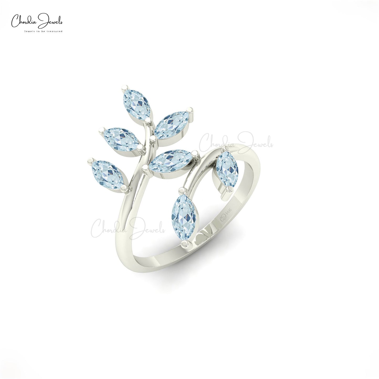 Aquamarine Blue Swarovski Square Crystal Ring Sterling Silver Wrapped  Jewelry