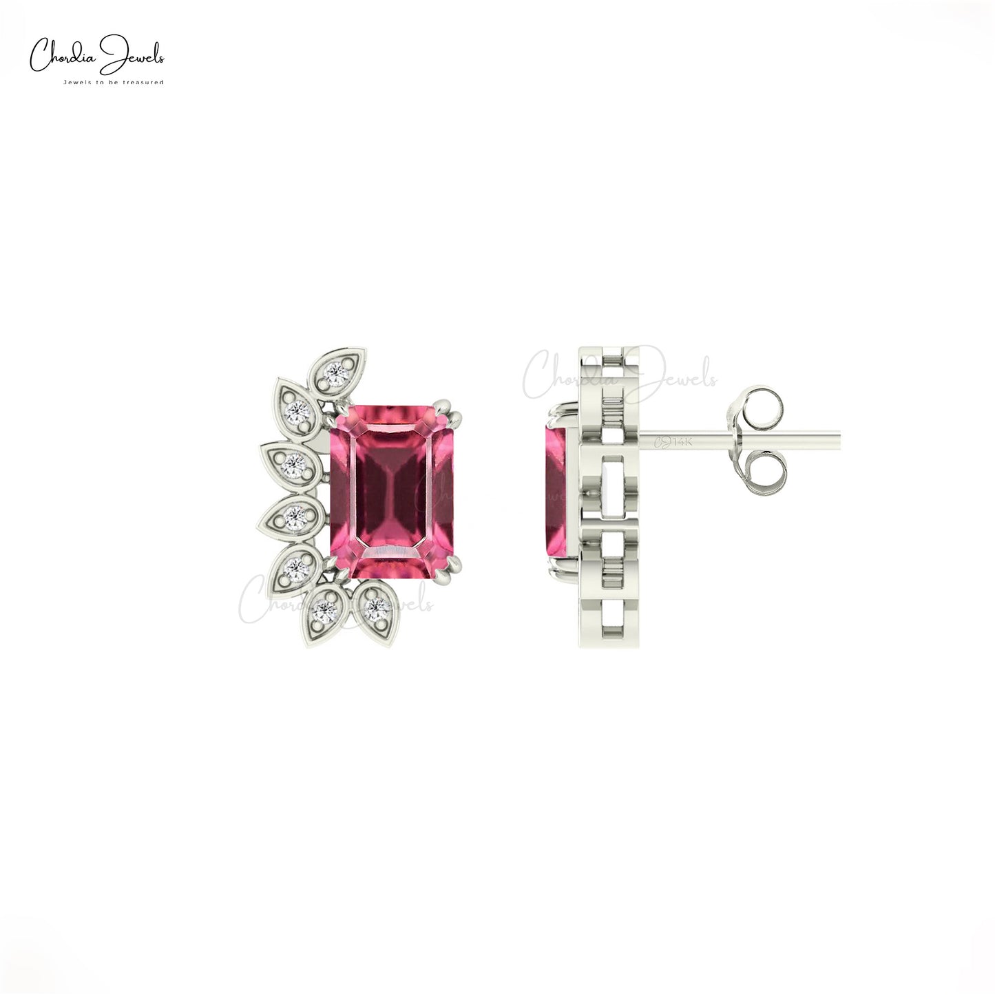 Tourmaline And Diamond Earrings