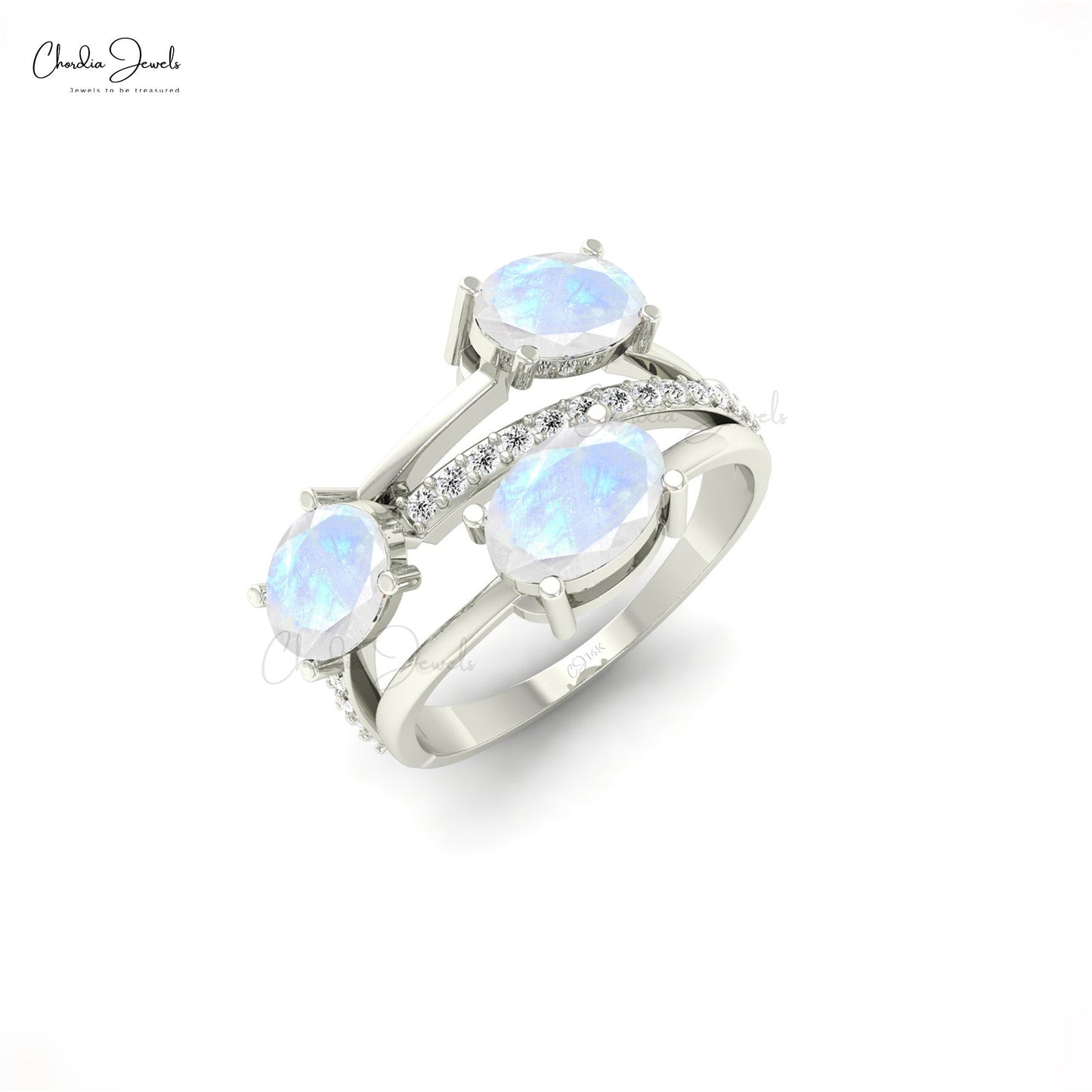 Rainbow Moonstone Ring