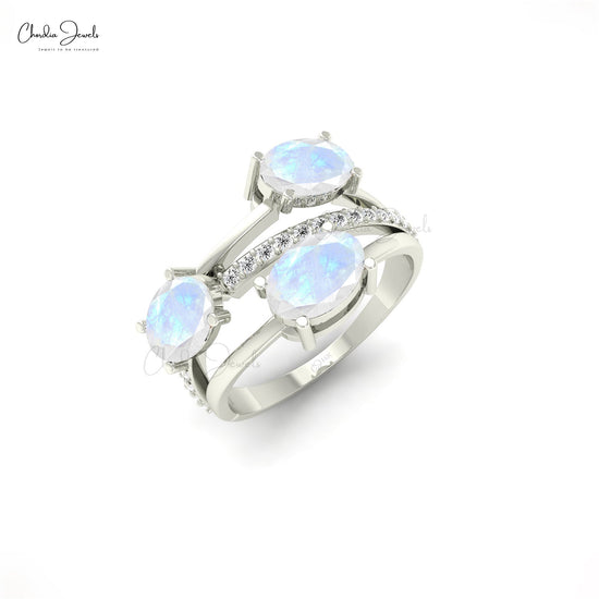 Rainbow Moonstone Ring