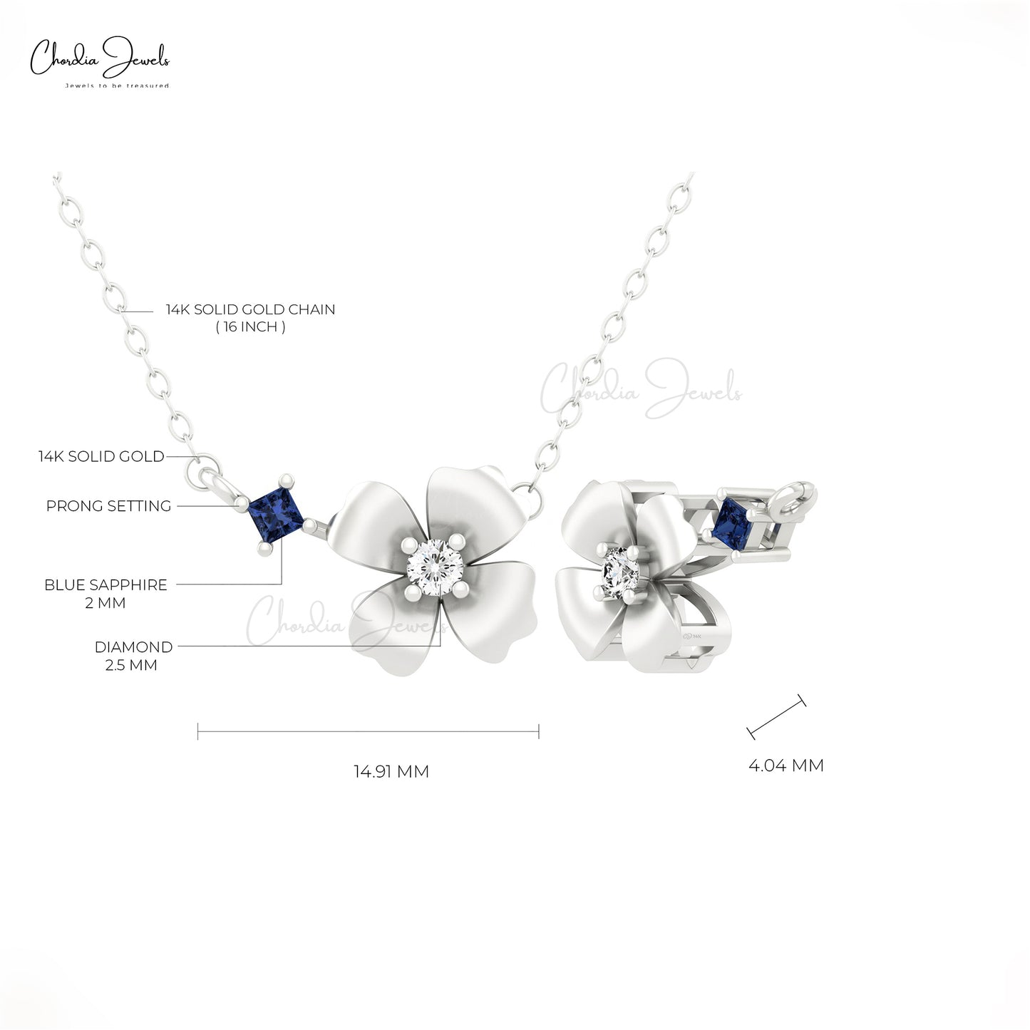 Load image into Gallery viewer, Blue Sapphire and Diamond Necklace
