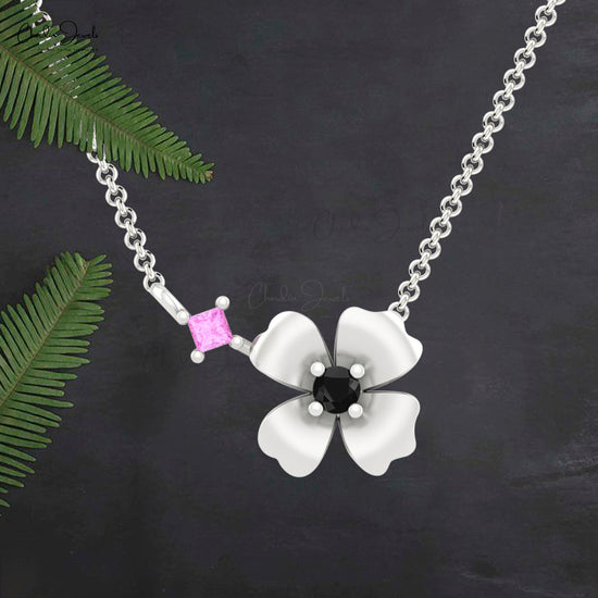 Lacy Diamond Flower Necklace | New York Jewelers Chicago