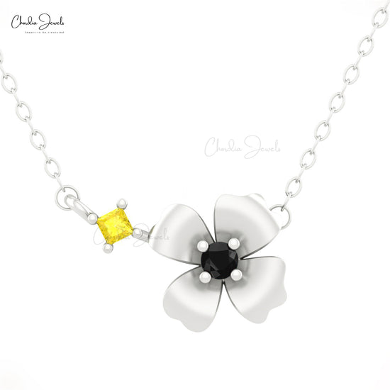 18k Gold Ruby & Diamond Daisy Necklace – Gem