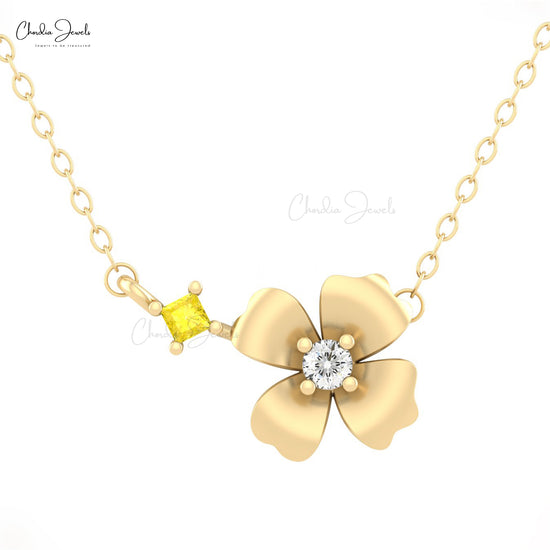 Prong Set Daisy Necklace