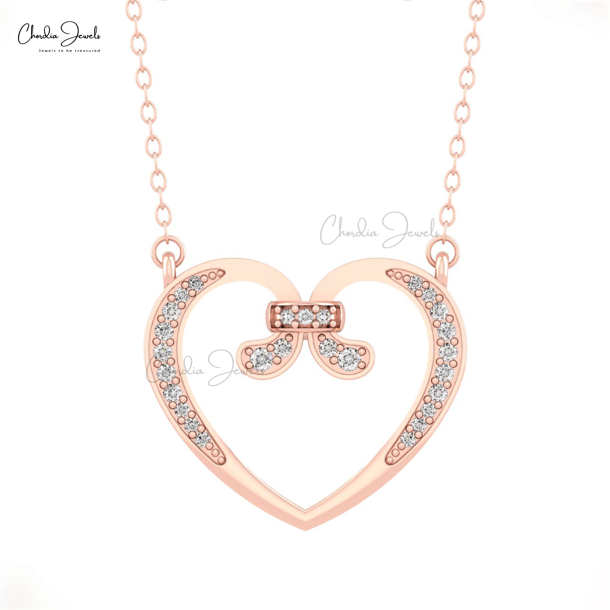 A sparkling Heart Diamond Necklace