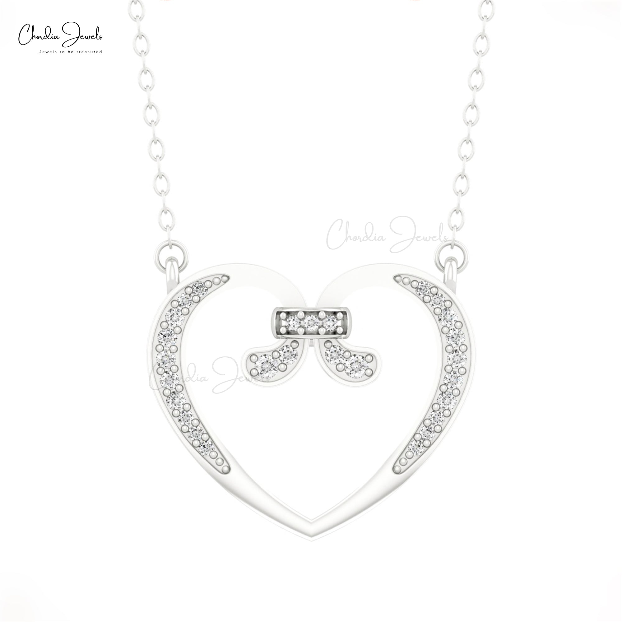 Vintage 10K Gold Diamond Heart Pendant Necklace – Boylerpf