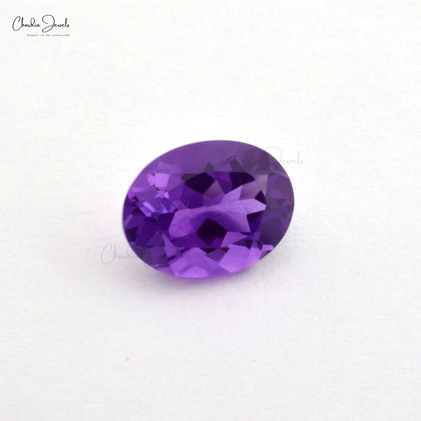 oval-cut amethyst loose gemstone