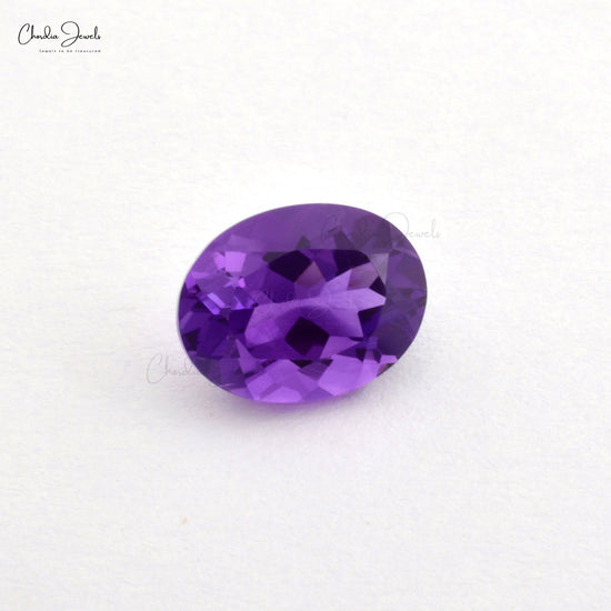 oval-cut amethyst loose gemstone