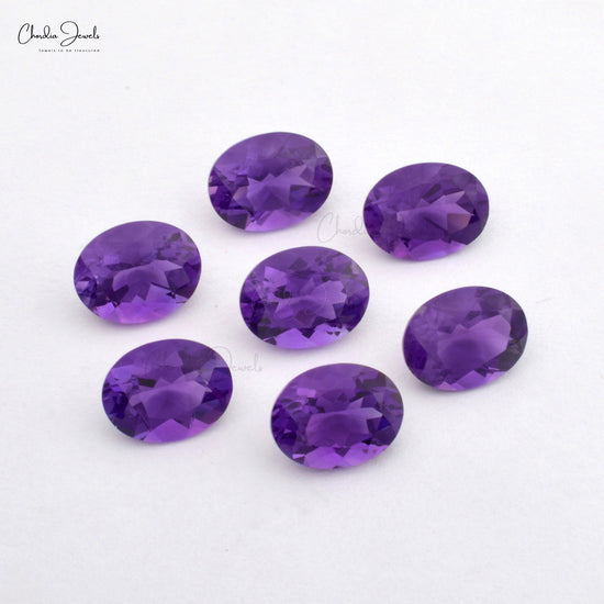 oval-cut amethyst loose gemstone