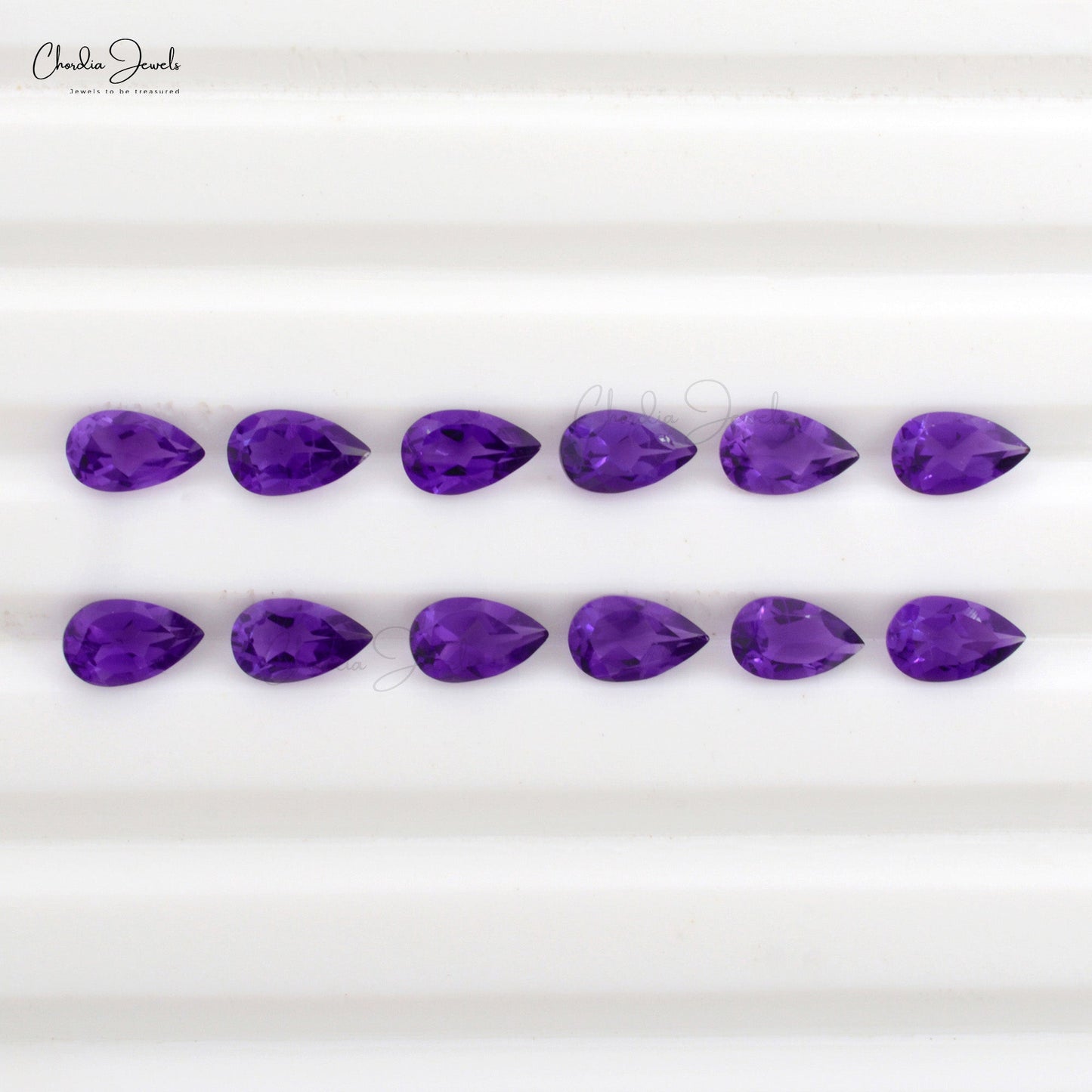 pear-cut amethyst loose gemsone 