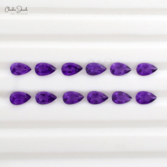pear-cut amethyst loose gemsone 