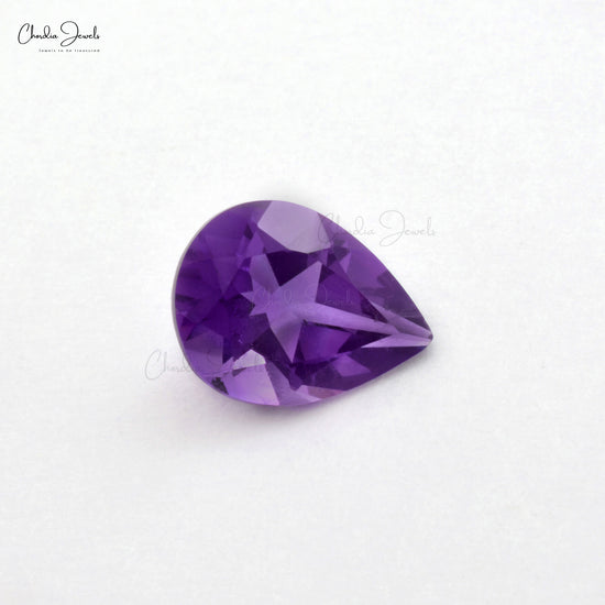 pear-cut amethyst loose gemstone 