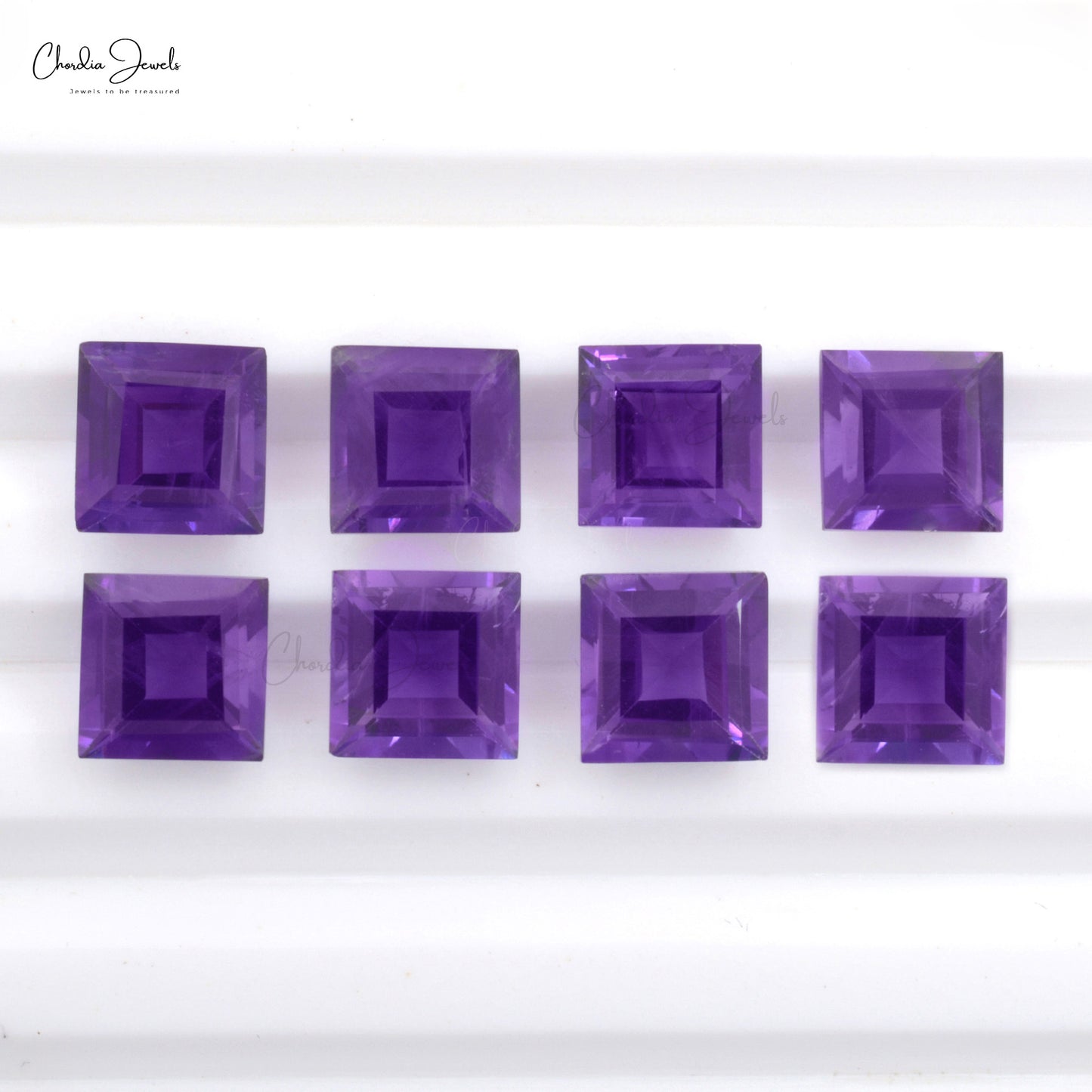 Load image into Gallery viewer, square cut amethyst loose gemstone 
