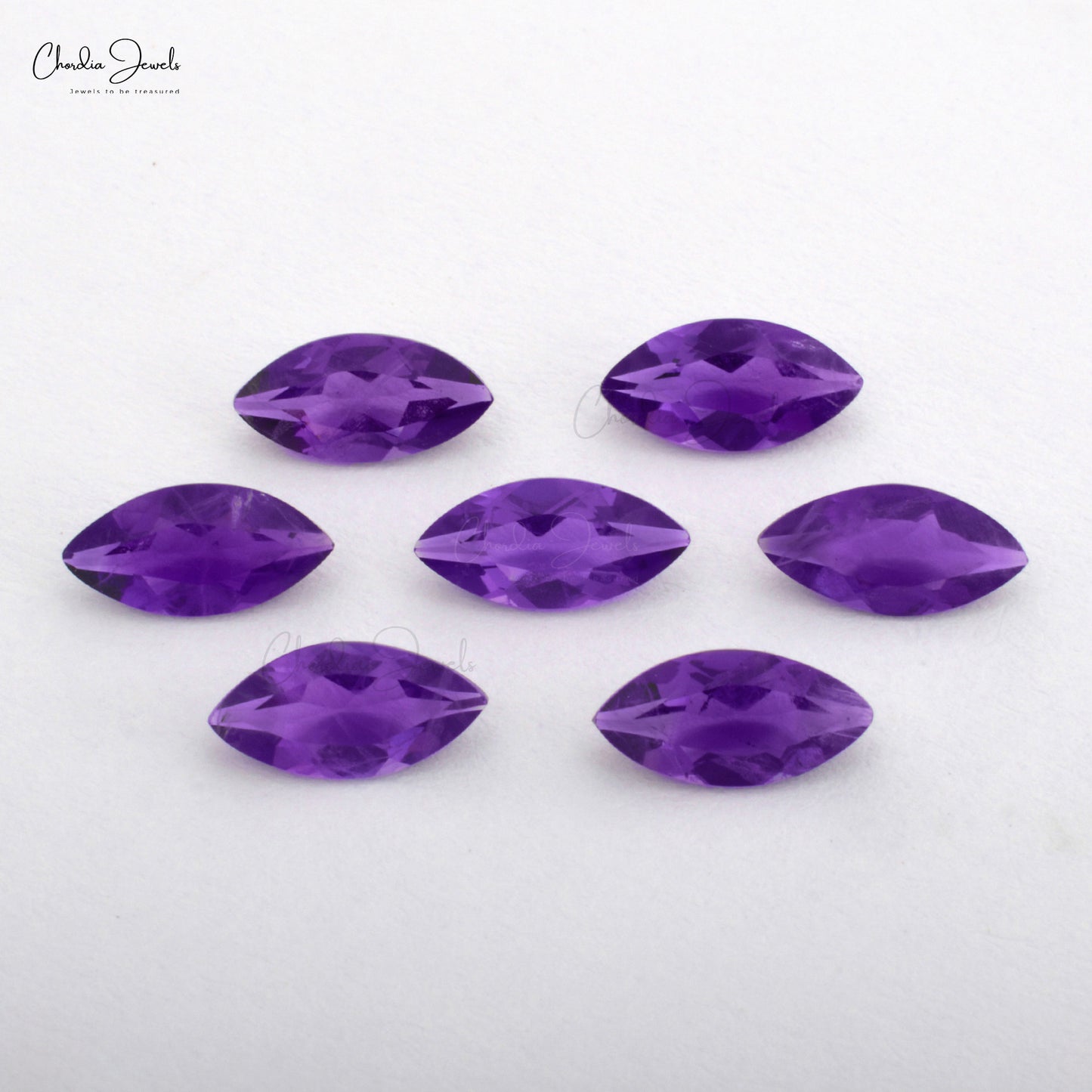 Load image into Gallery viewer, marquise-cut african amethyst gemstone 
