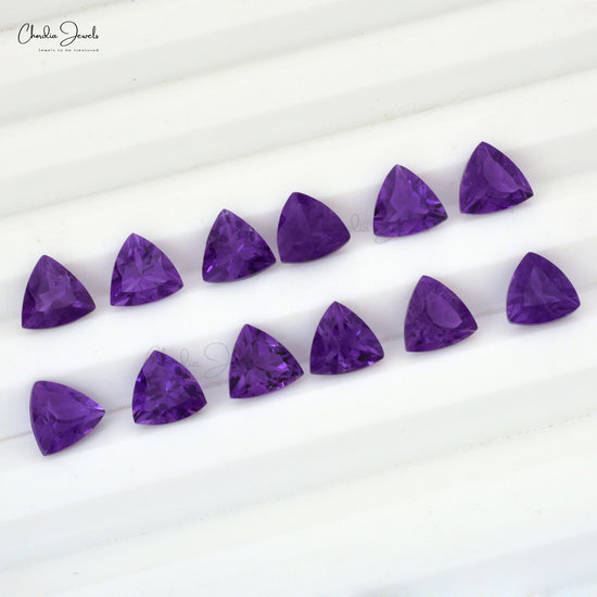 trillion cut amethyst loose gemstone 