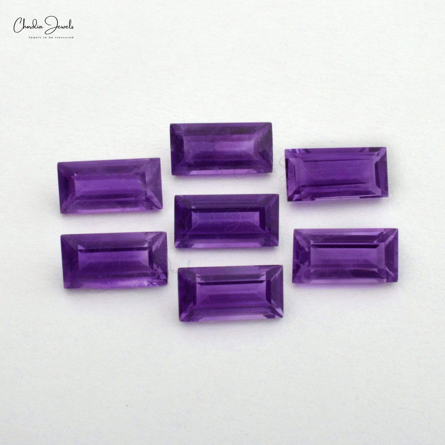 amethyst baguette cut loose gemstone 