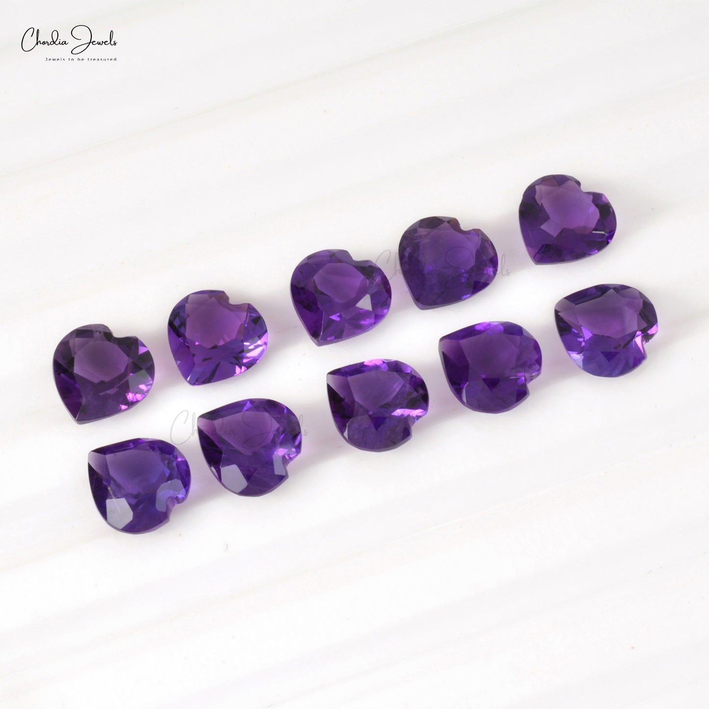 Heart-cut Amethyst Loose Gemstone 