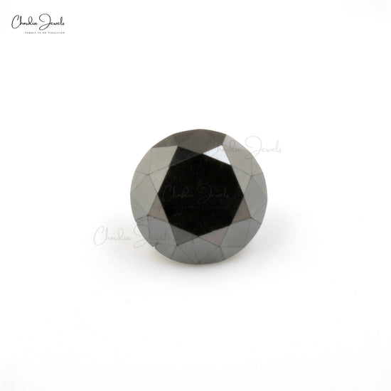 Black Diamond 2.1 MM Round Cut Natural Loose Gemstone, 1 Piece