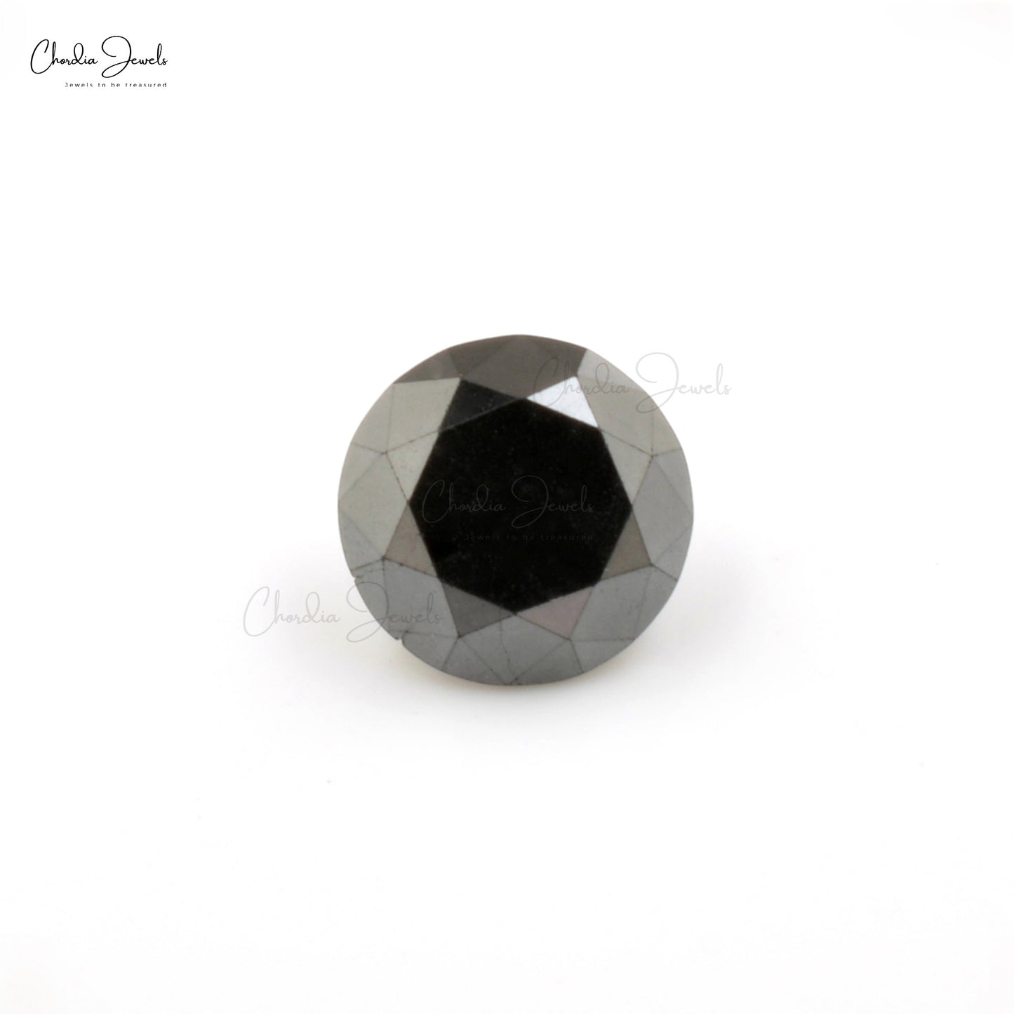 Black Diamond Round Cut Faceted 4 MM Precious Gemstone, 1 Piece