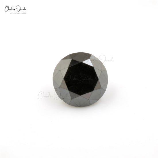 Black Diamond Round Cut Faceted 4 MM Precious Gemstone, 1 Piece