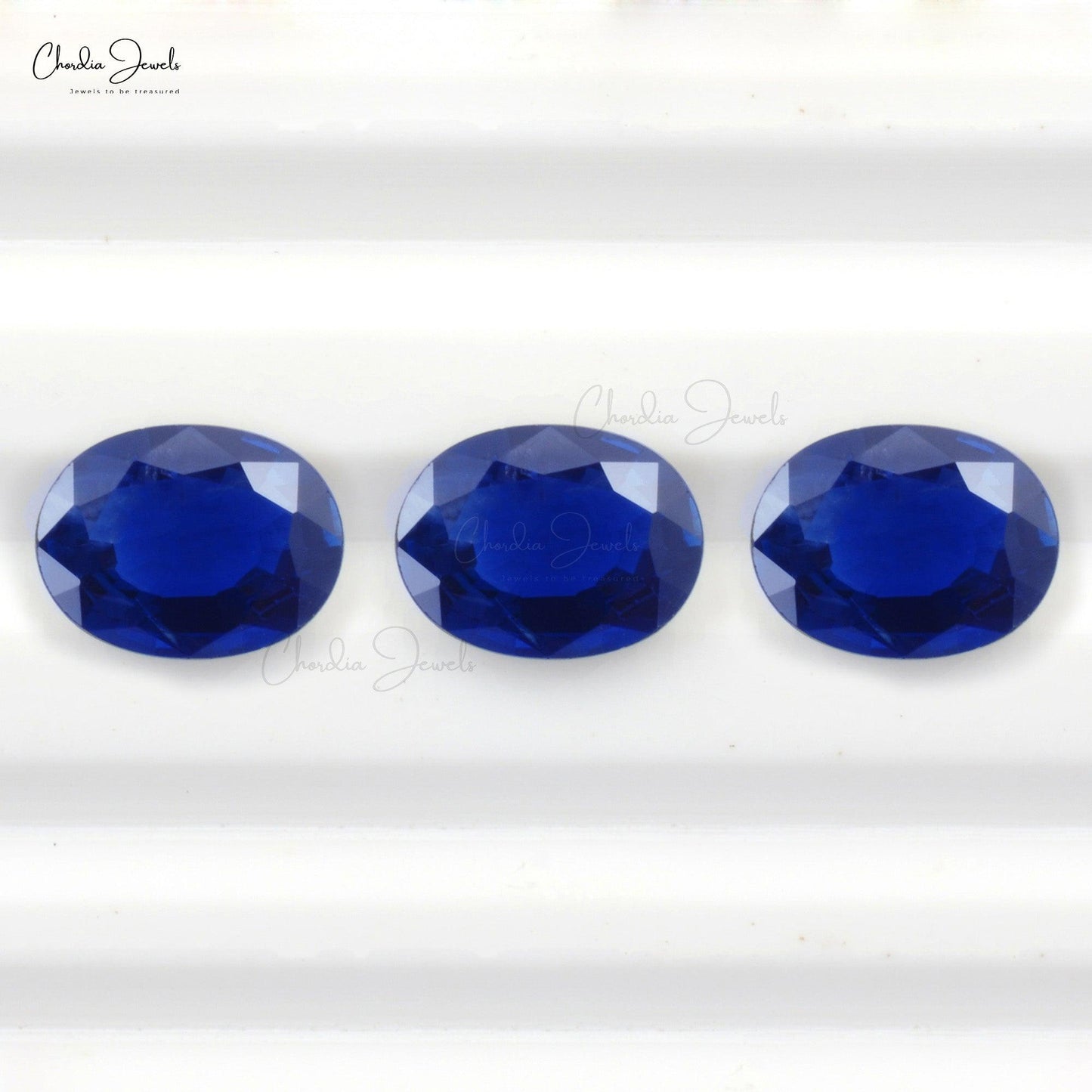 1 Carat Royal Blue Sapphire Oval For Engagement Ring, 1 Piece - Chordia Jewels