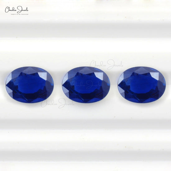 1 Carat Royal Blue Sapphire Oval For Engagement Ring, 1 Piece - Chordia Jewels
