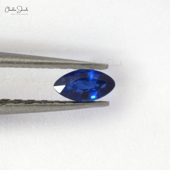Load image into Gallery viewer,  Blue Sapphire Marquise Cut Faceted Precious Gemstone
