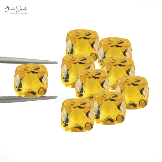 Load image into Gallery viewer, Natural Citrine Cushion Cut Loose Gemstone for Making Pendants, 1 Piece
