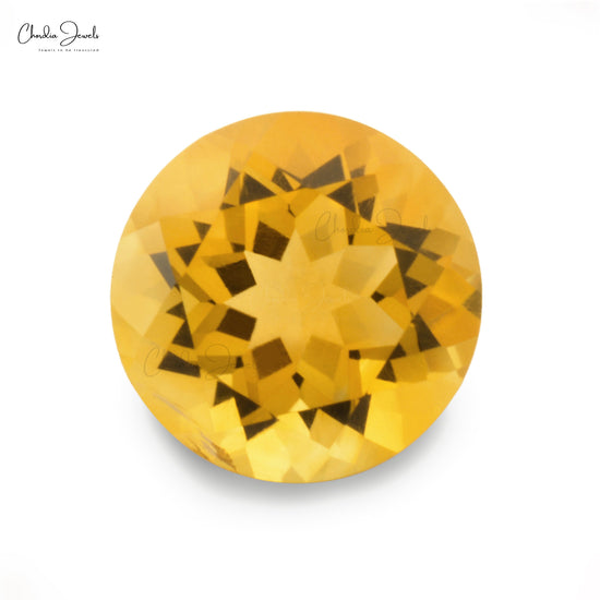 AAA Quality Brazilian Citrine Round Cut Loose Gemstone at Wholesale Price, 1 Piece
