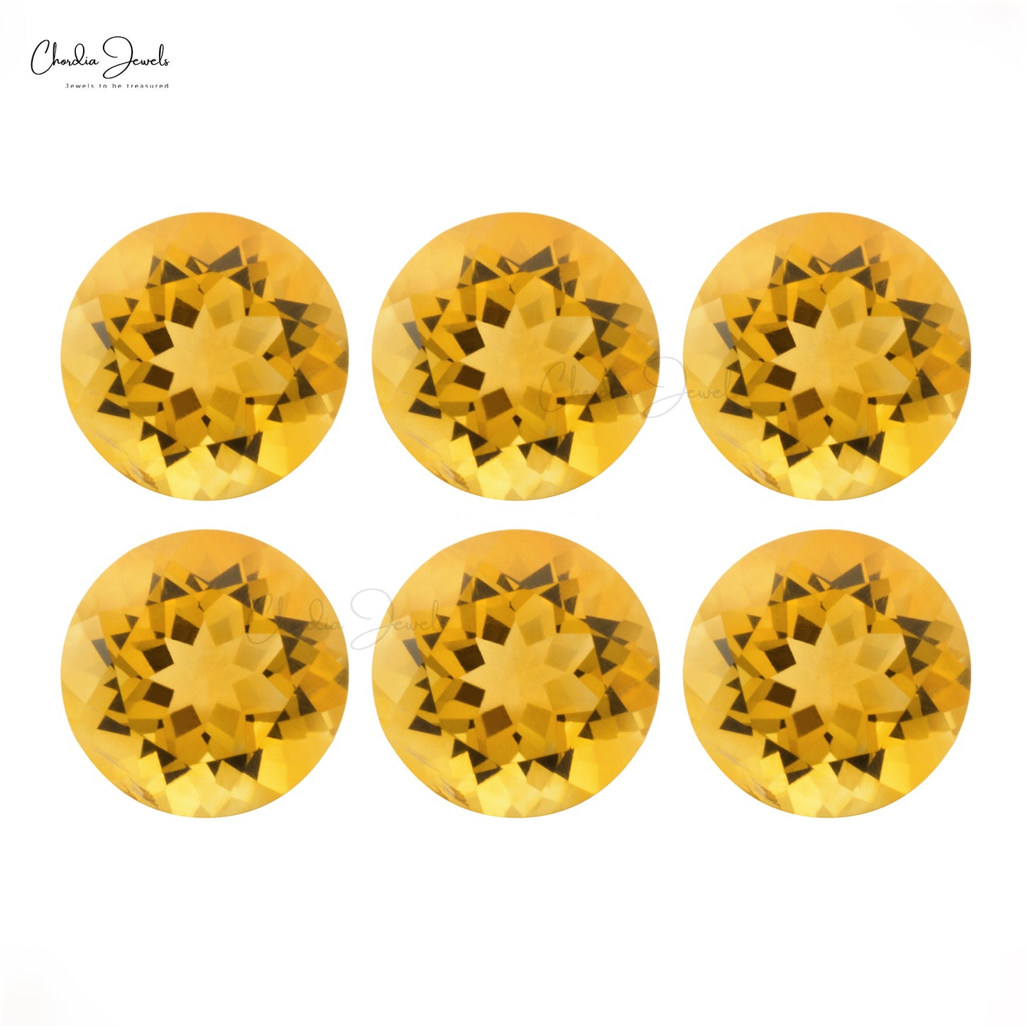 Genuine AAA Quality Citrine Round Faceted 13MM Gemstone for Ring, 1 Piece