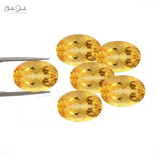 14X10MM Oval Faceted Citrine Loose Gemstone for Jewelry Making, 1 Piece