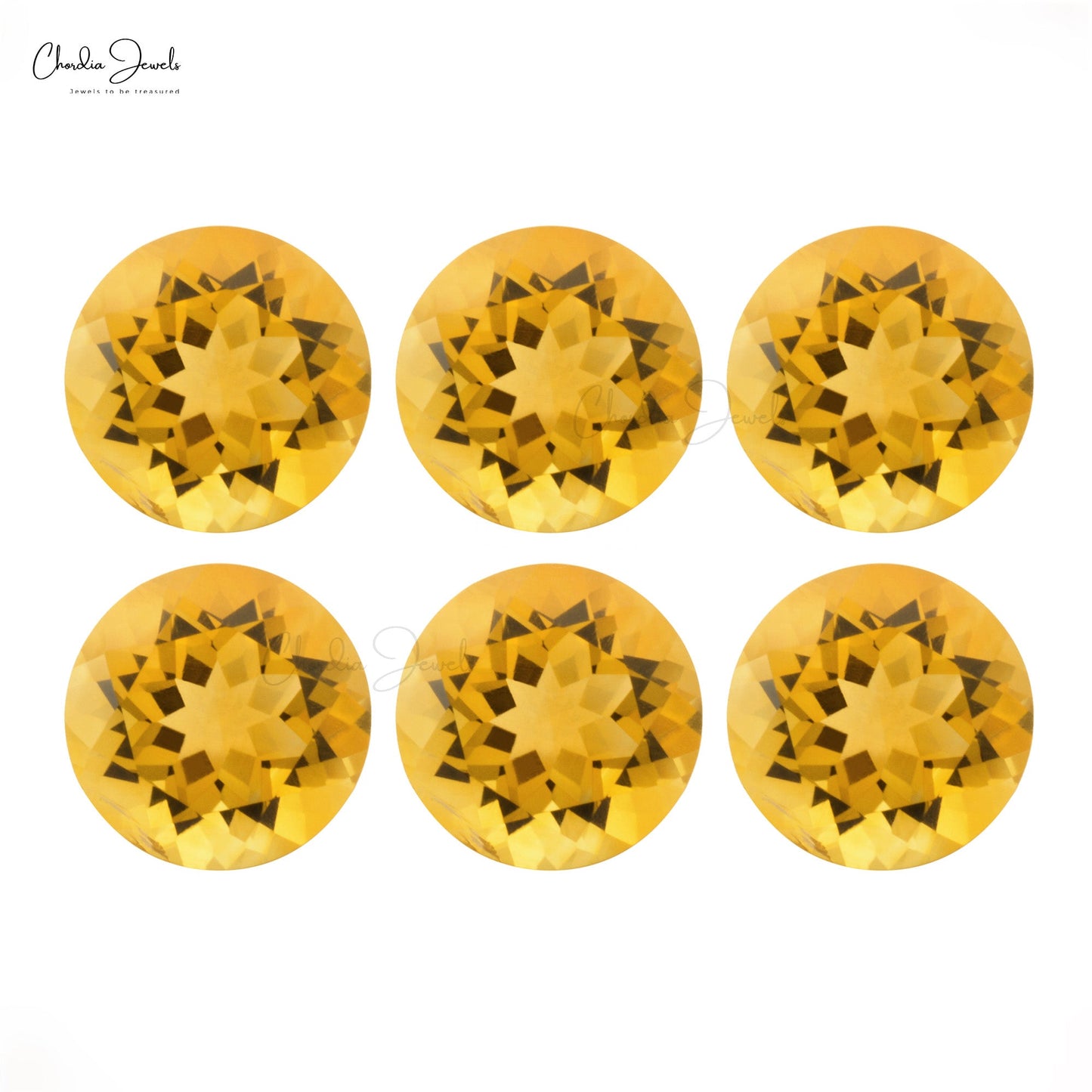 3.5mm Natural Citrine Round Cut Loose Gemstone At Offer Price