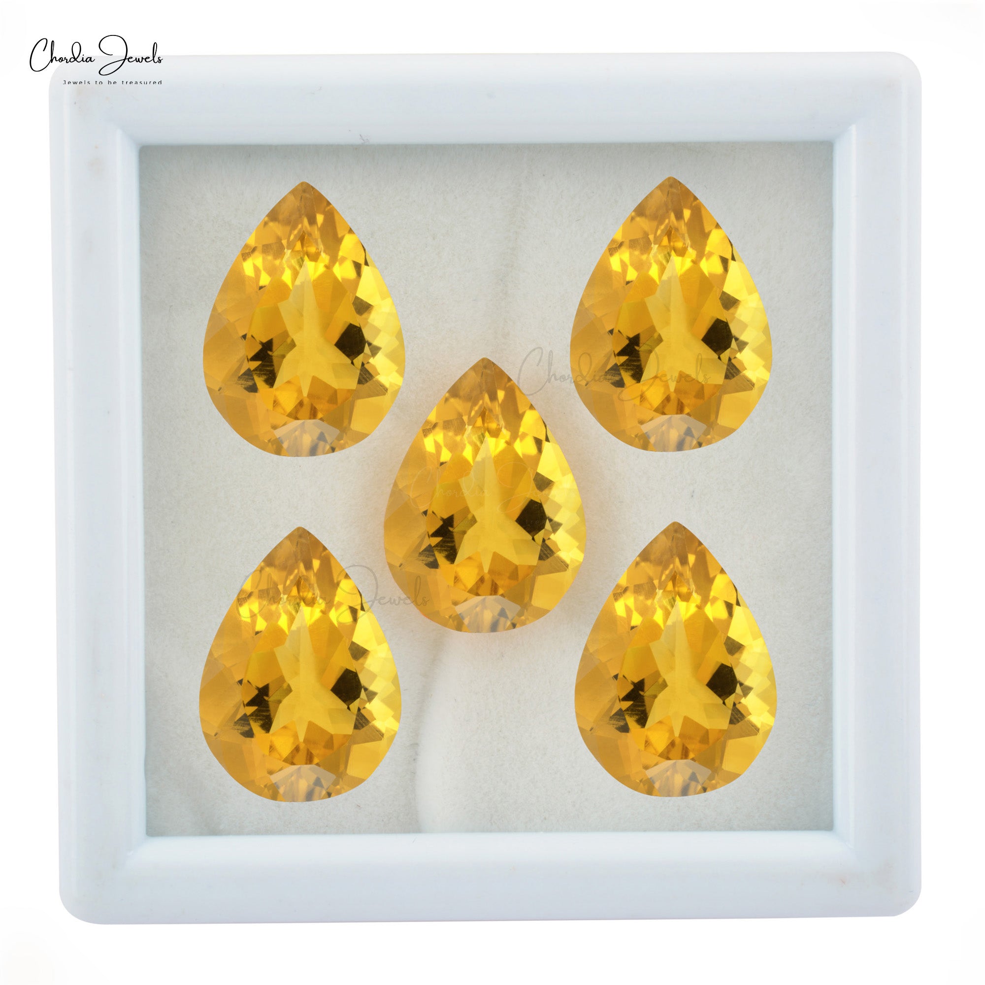 AAA Quality Natural Yellow Citrine 6x4 MM Faceted Pear Gemstone for Sa