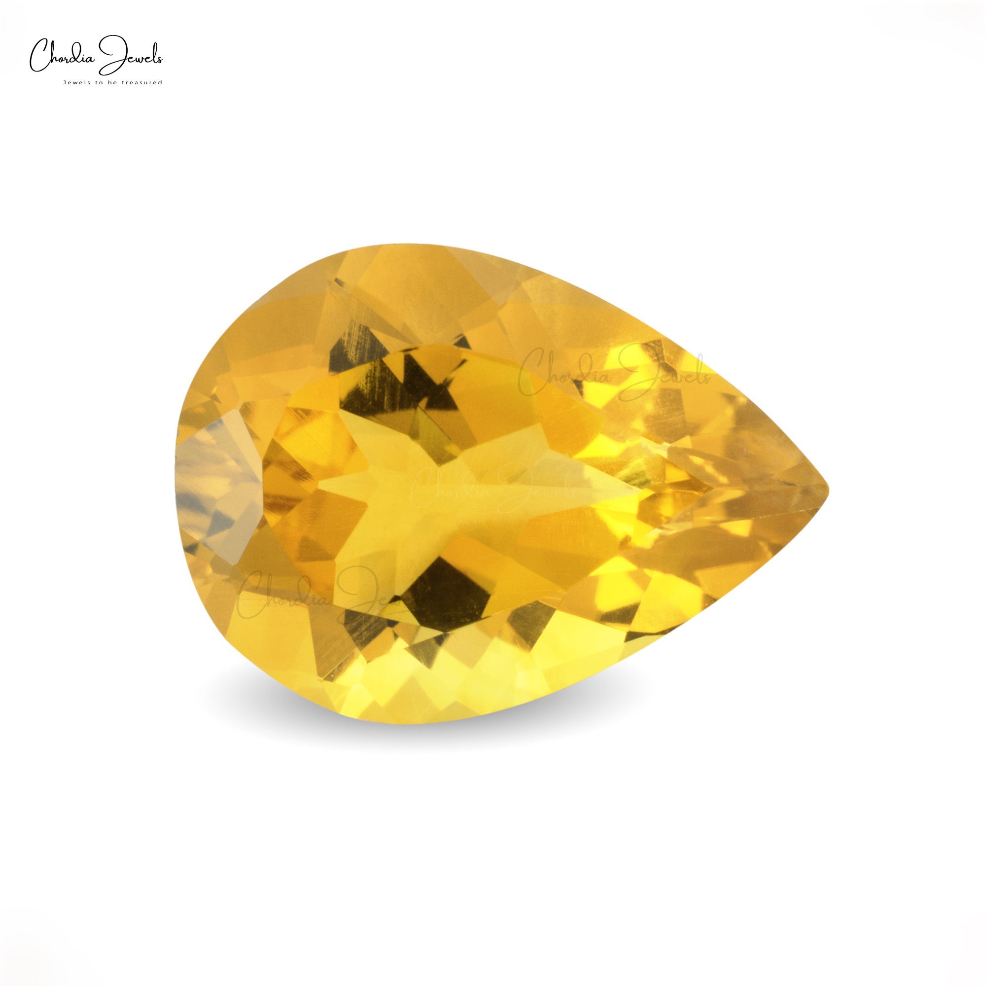AAA Quality Natural Yellow Citrine 6x4 MM Faceted Pear Gemstone for Sa