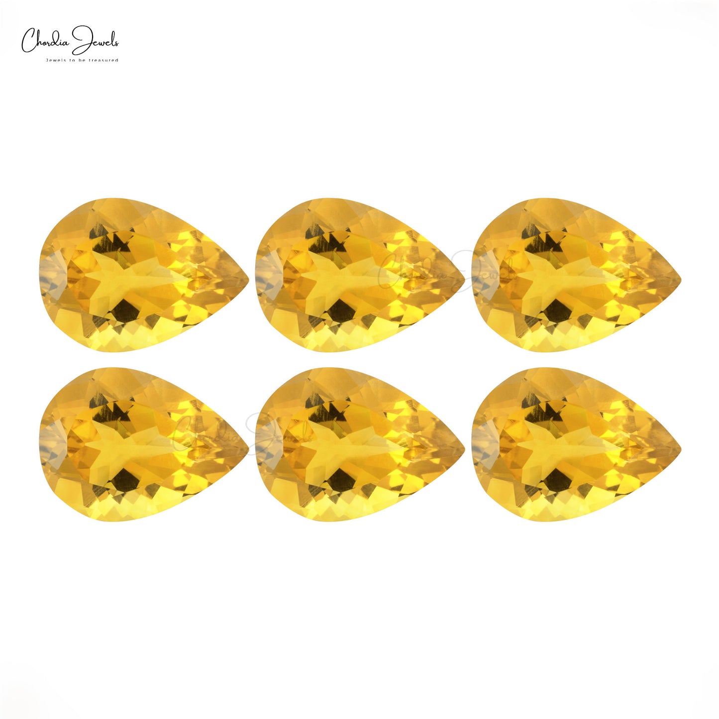 Citrine 12X8MM Pear Cut AAA Quality Loose Gemstone for Making Jewelry, 1 Piece