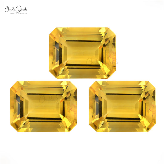 AAA High Quality Citrine Emerald Cut Loose Gemstone for Sale, 1 Piece