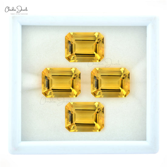 Natural Citrine 16X12MM Emerald Cut Semi Precious Gemstone at Sale, 1 Piece