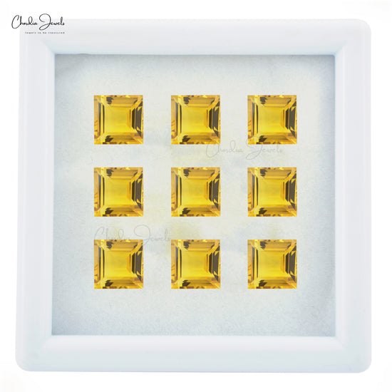 Load image into Gallery viewer, Top Quality Square Cut Genuine Citrine Loose Gemstone for Pendant, 1 Piece
