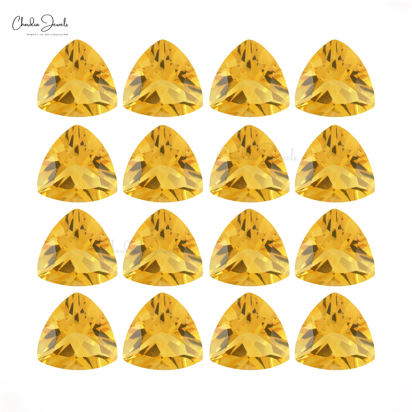 Fine Quality Citrine 5MM-6MM Trillion Faceted Cut Manufacturer, 1 Piece