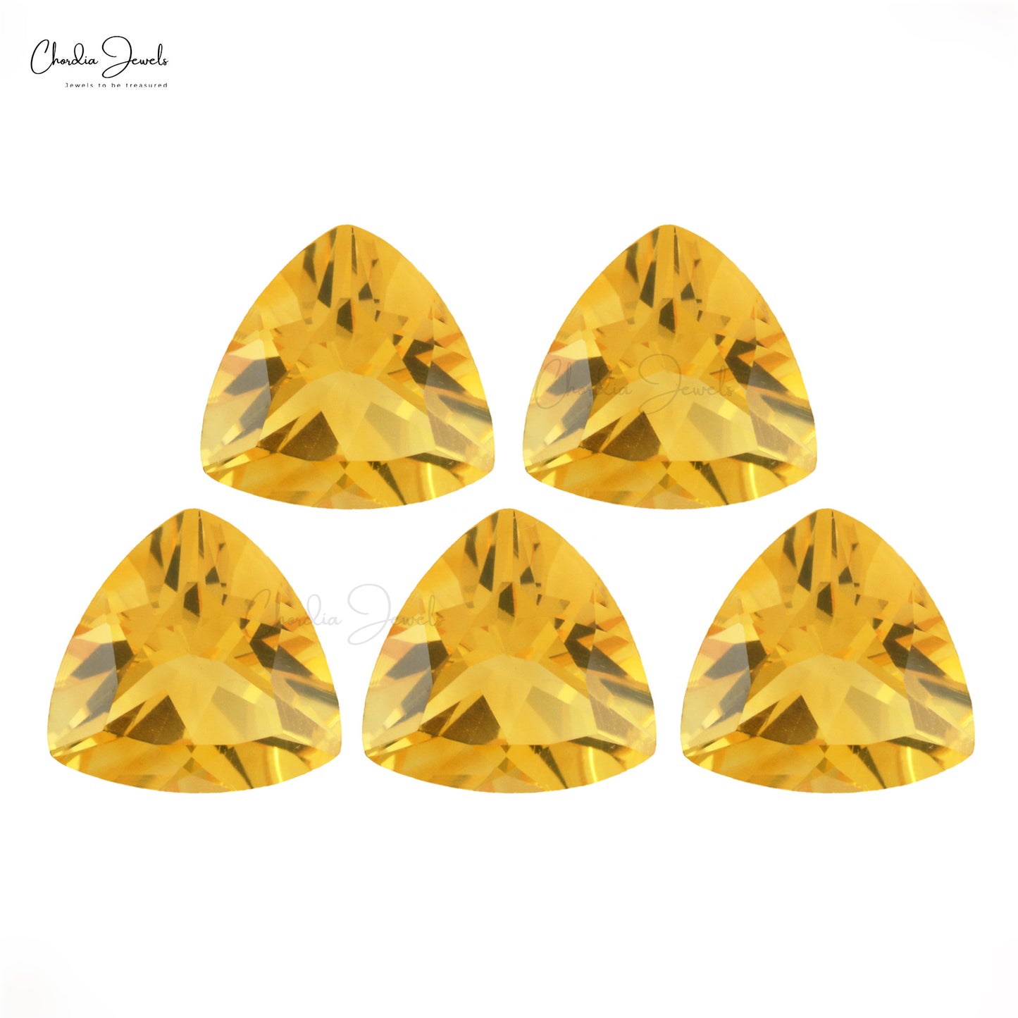 High Grade 15MM Trillion Cut Citrine for Makings Necklaces, 1 Piece