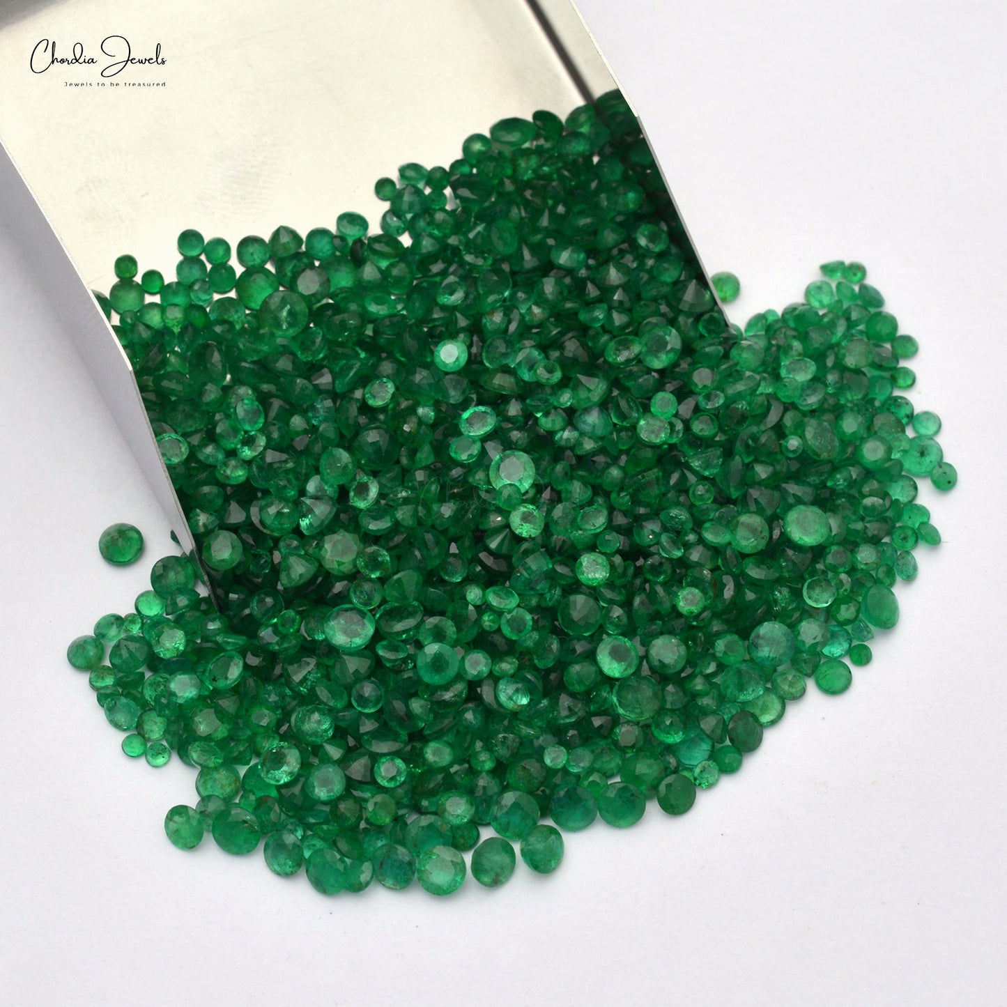 Top Quality 3 mm-3.50 mm Round Brilliant Cut Emerald Gemstone at Wholesale Price, 1 Piece
